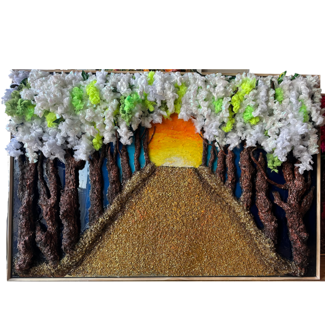 Faith Walk: White (3D Mixed Media)