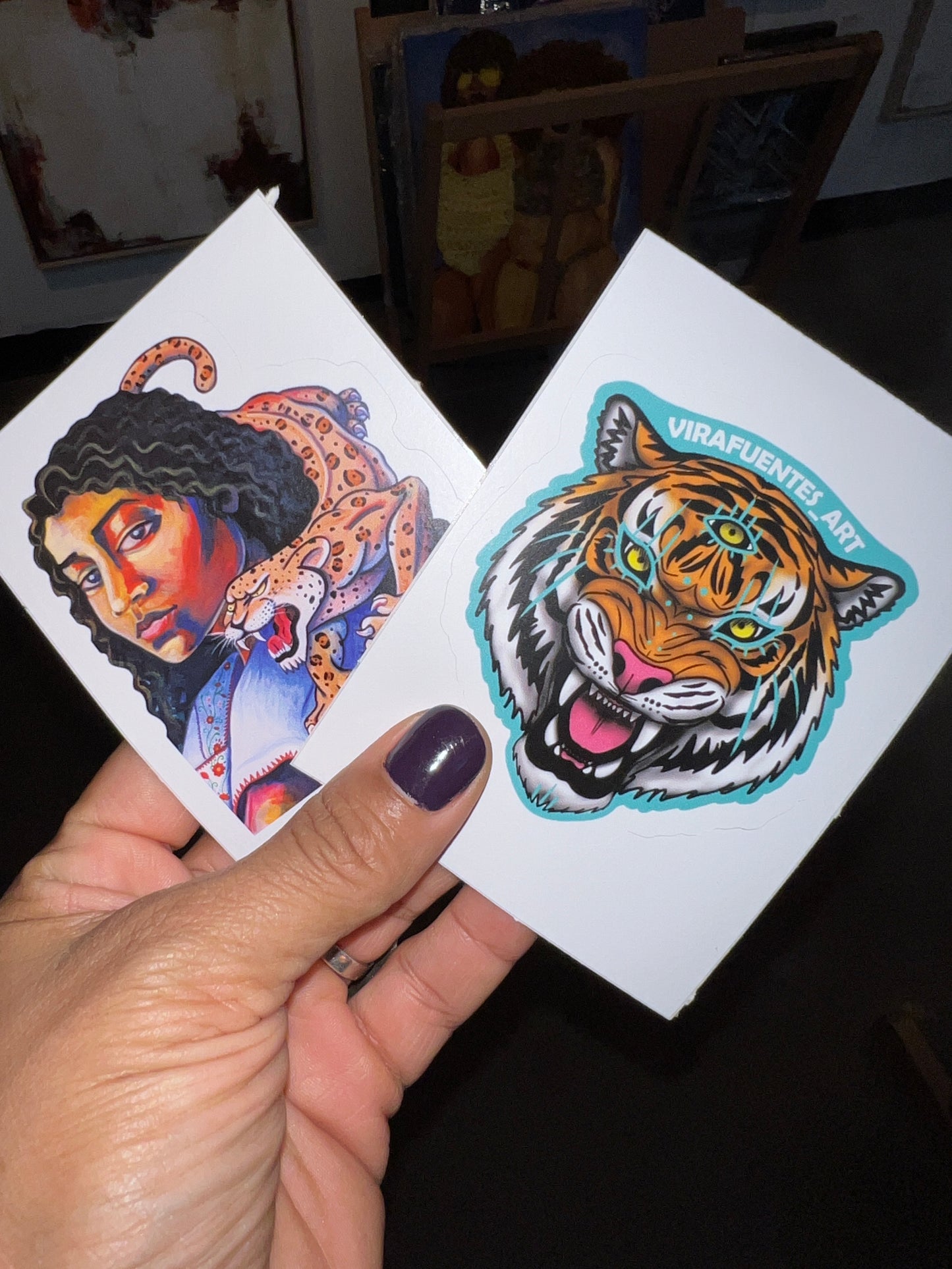 Large Animal Art Stickers