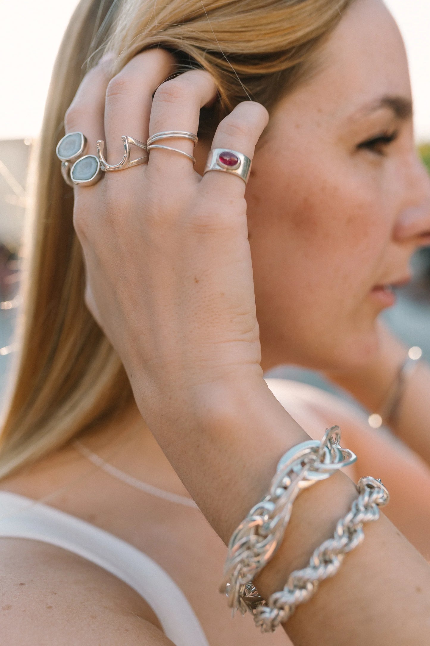 Double Geode Ring